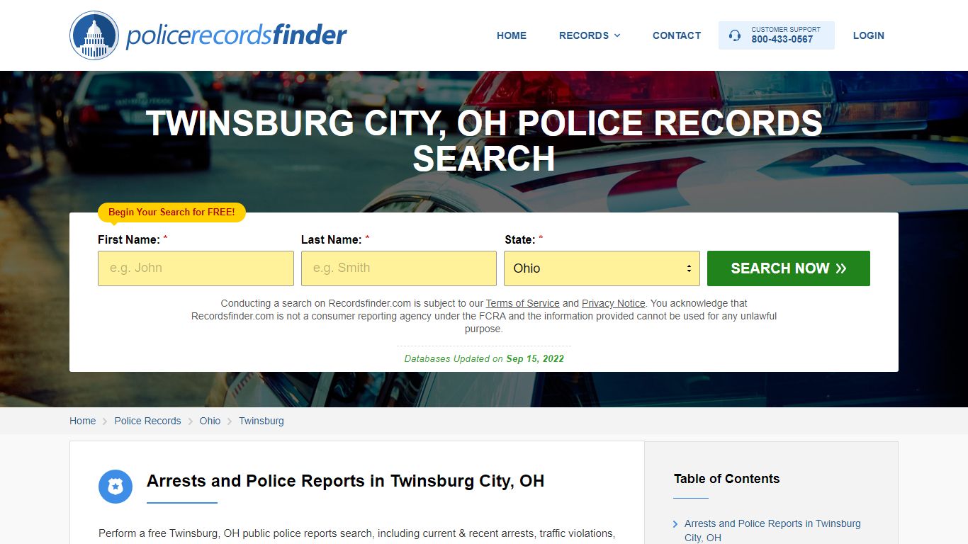 Twinsburg, Summit County, OH Police Reports & Police Department Records